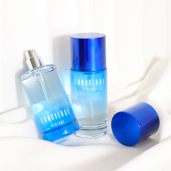 round bottle 50ml custom color crimp perfume bottle