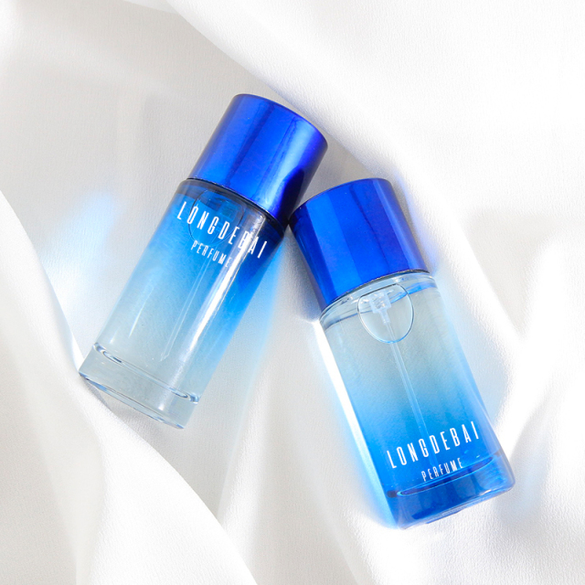 round bottle 50ml custom color crimp perfume bottle