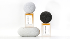 Wholesale square perfume spray bottle clear empty aluminum pump frosted 30ml 50ml 100ml perfume bottle with wood lids