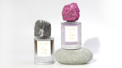 Factory wholesale round perfume glass bottle crimp pump sprayer 30ml 50ml 100ml perfume bottle with jade stone cap