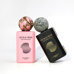 Custom black pink crimp perfume glass bottle 30ml 50ml 100ml square perfume bottle with jade lids