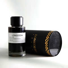 New design round and square 100ml glass perfume bottle with box for men and women