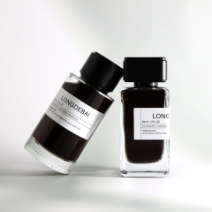 New design round and square 100ml glass perfume bottle with box for men and women