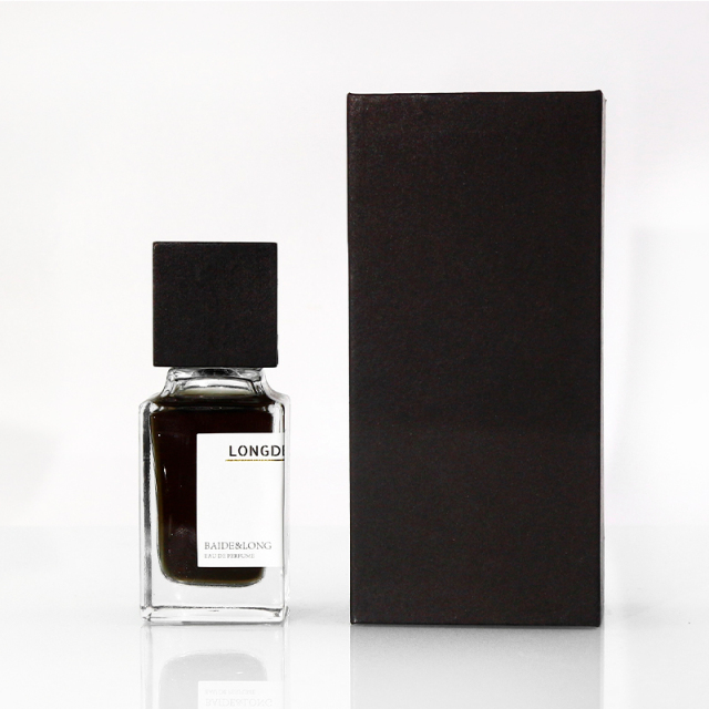 In stock empty crimp empty square clear perfume glass bottle 80ml 50ml perfume bottle with black cap