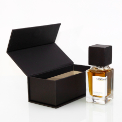 In stock empty crimp empty square clear perfume glass bottle 80ml 50ml perfume bottle with black cap