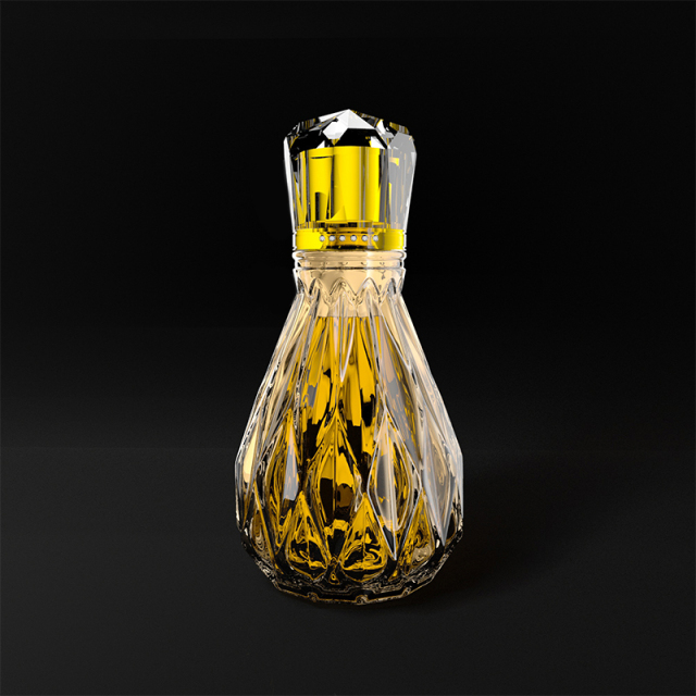 New design custom perfume bottle luxury crimp round spray 100ml perfume empty bottle glass with packaging box