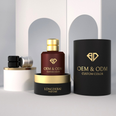 OEM custom black green perfume bottle 30ml 50ml 100ml round crimp perfume spray bottle with gold sliver cap
