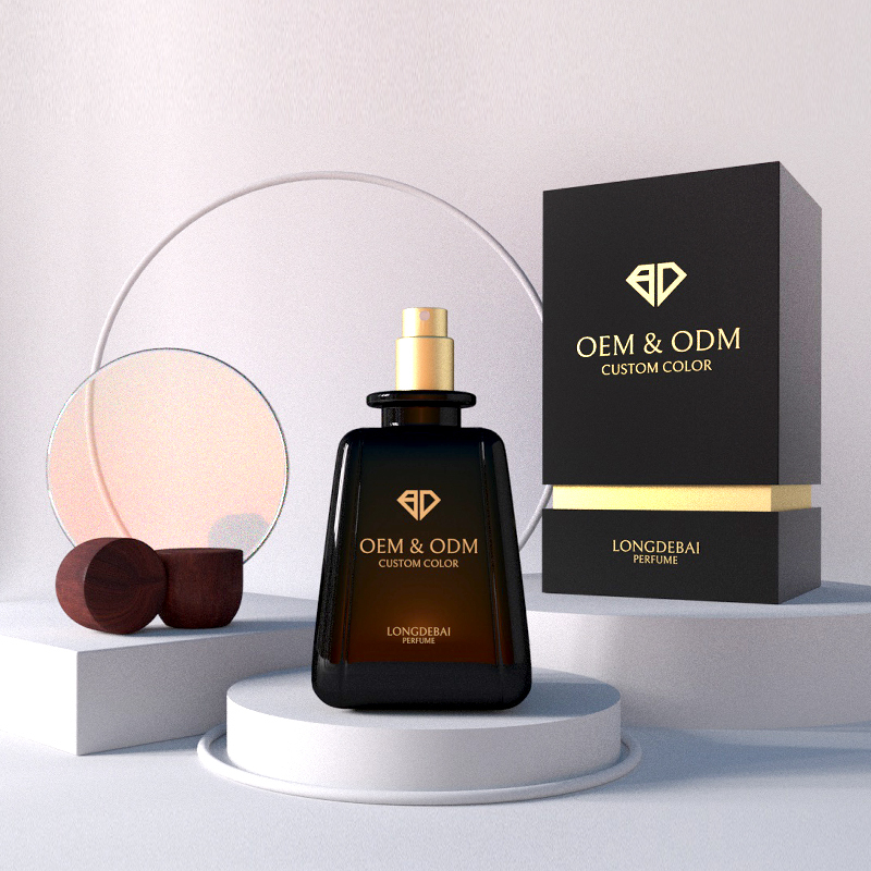 Hot sale unique crimp square perfume spray bottle 30ml 50ml 100ml luxury Irregular perfume bottle with box