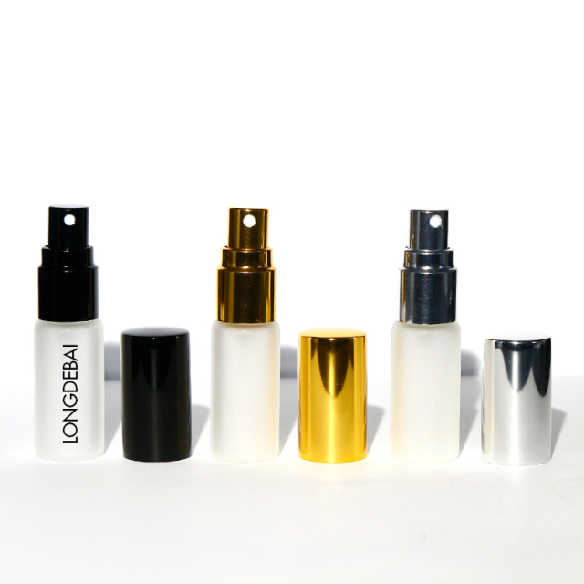 Refillable wholesale empty clear round perfume sample bottles 6ml mini perfume bottle with screw cap