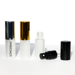 Refillable wholesale empty clear round perfume sample bottles 6ml mini perfume bottle with screw cap