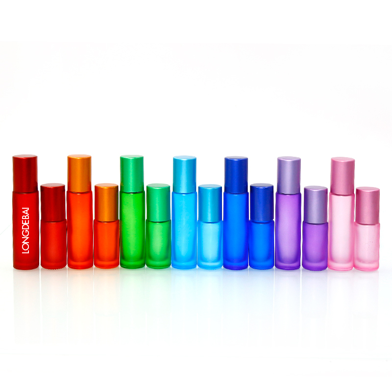 wholesale unique mini perfume bottle 3ml 6ml irregular round glass essential oil Bottle with screw cap