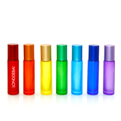 wholesale unique mini perfume bottle 3ml 6ml irregular round glass essential oil Bottle with screw cap