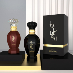 high end Custom Empty irregular black perfume spray bottles 50ml 100ml luxury frosted glass Perfume Bottle with lids for gift