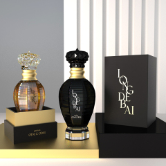 high end Custom Empty irregular black perfume spray bottles 50ml 100ml luxury frosted glass Perfume Bottle with lids for gift