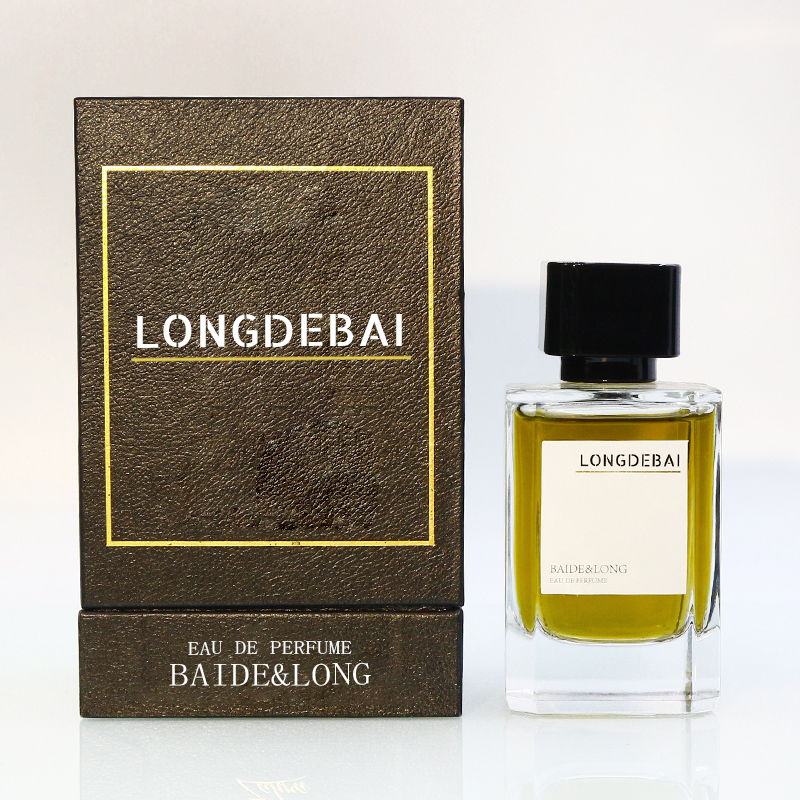 Custom empty clear crimp perfume glass bottle 30ml 50ml 100ml square perfume bottle with packing box