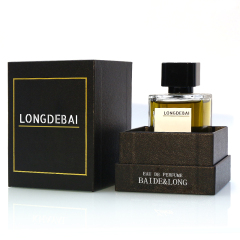 Custom empty clear crimp perfume glass bottle 30ml 50ml 100ml square perfume bottle with packing box