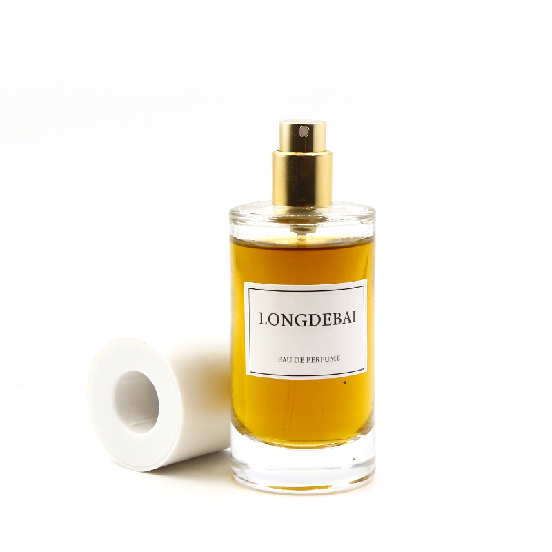 Luxury refil screw perfume spray bottle empty pump crimpless round cylinder 30ml 50ml 100ml glass perfume bottle with box
