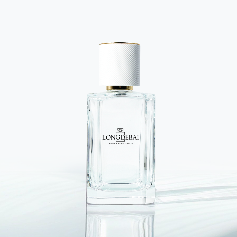 Square thick bottom polished glass perfume bottle customized, portable fashion perfume spray bottle