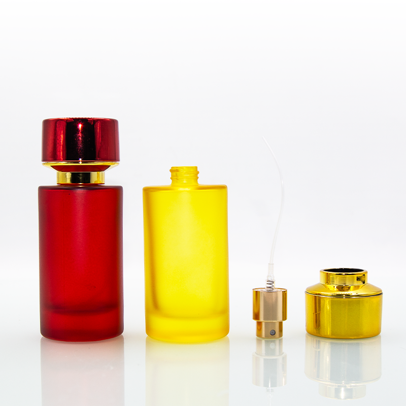 Colorful empty round 30ml 50ml 100ml glass perfume bottle