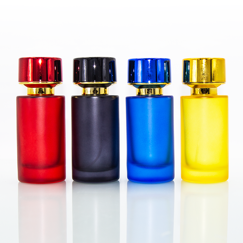 Colorful empty round 30ml 50ml 100ml glass perfume bottle