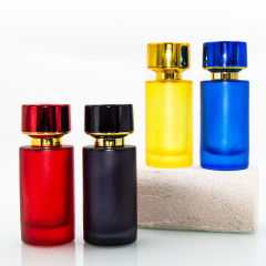 Colorful empty round 30ml 50ml 100ml glass perfume bottle