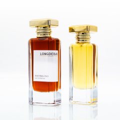 In stock empty irregular flat 50ml 80ml glass perfume bottle