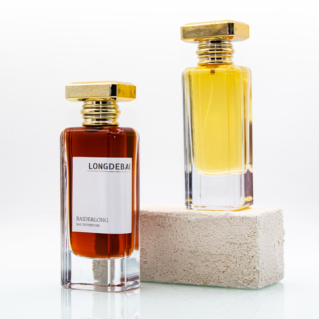 In stock empty irregular flat 50ml 80ml glass perfume bottle
