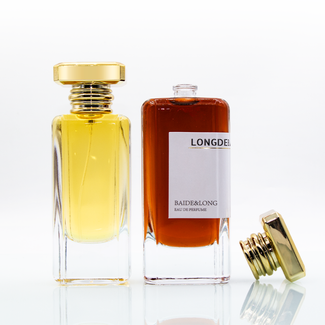 In stock empty irregular flat 50ml 80ml glass perfume bottle