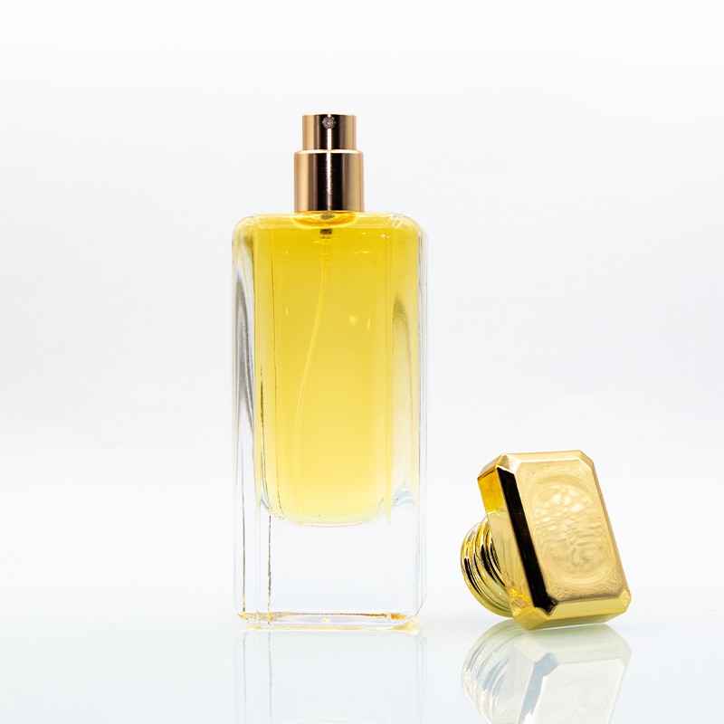 In stock empty irregular flat 50ml 80ml glass perfume bottle