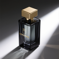 Luxury elegant square glass perfume bottle 50ml 100ml with plastic cap or zamac cap