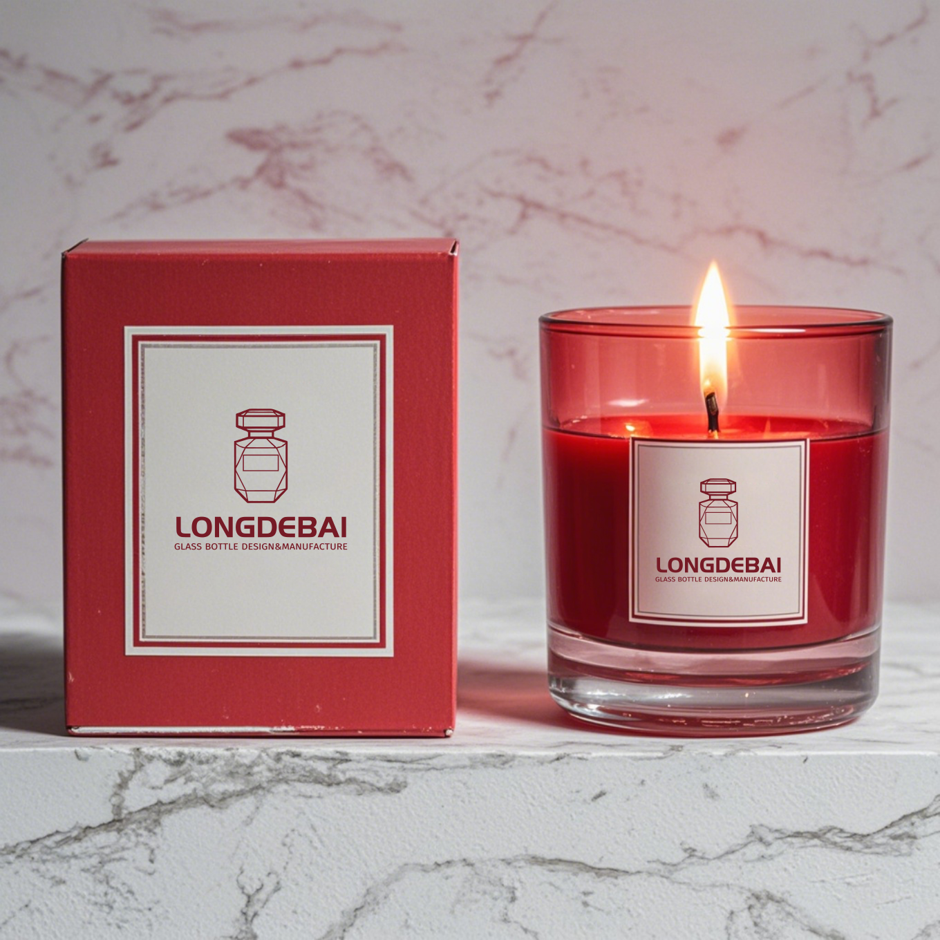 OEM ODM Luxury Glass Candle Jars 50ml 100ml 200ml with Custom Box