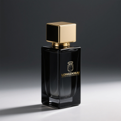 Luxury elegant square glass perfume bottle 50ml 100ml with plastic cap or zamac cap