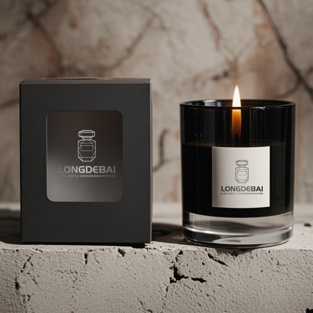 OEM ODM Luxury Glass Candle Jars 50ml 100ml 200ml with Custom Box