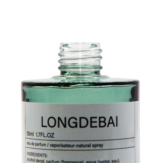Luxury elegant round green glass lotion pump or spray bottles 30ml 50ml 100ml
