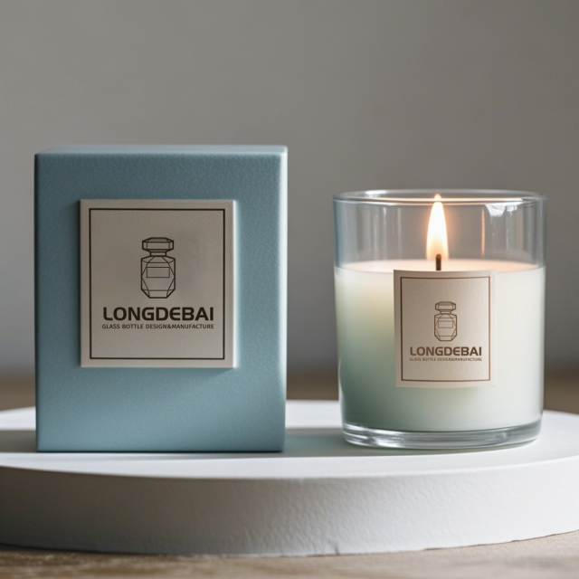OEM ODM Luxury Glass Candle Jars 50ml 100ml 200ml with Custom Box