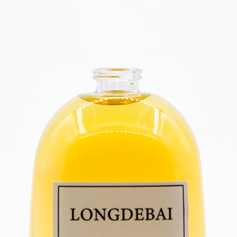 Wholesale luxury round thick bottom empty clear glass perfume bottle with resin cap