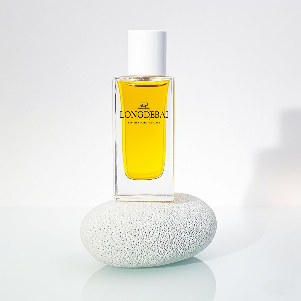 In stock wholesale square rectangular empty glass perfume spray bottle 50ml