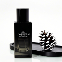 In stock wholesale square rectangular empty glass perfume spray bottle 50ml