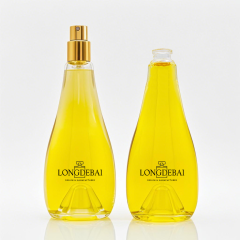 New design water droplet shape empty glass perfume bottle