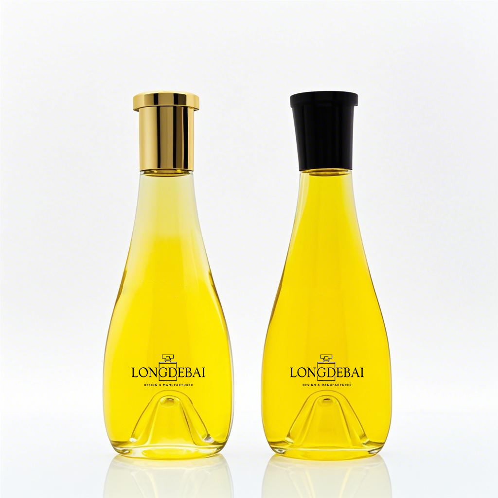 New design water droplet shape empty glass perfume bottle