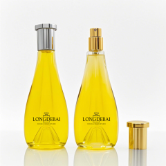 New design water droplet shape empty glass perfume bottle