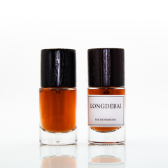 Small volume 15ml round empty glass perfume bottle with wooden lid