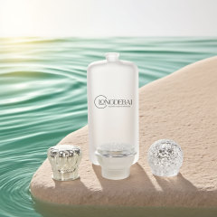 Frost silver gold cap glass perfume bottle 50ml 100ml with custom box