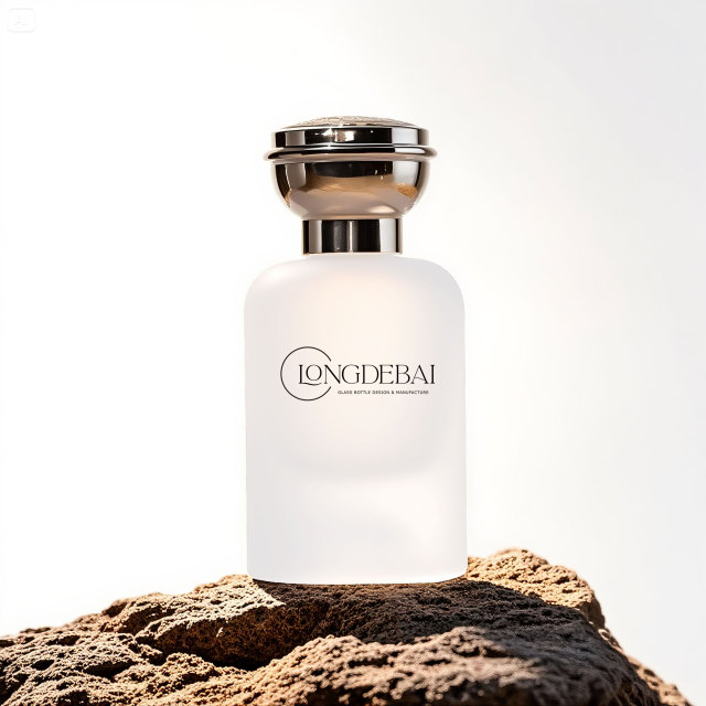 Frost glass perfume bottle 30ml 50ml 100ml with silver gold cap