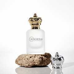 Frost glass perfume bottle 30ml 50ml 100ml with silver gold cap