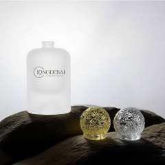 Frost glass perfume bottle 30ml 50ml 100ml with silver gold cap