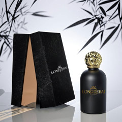 Luxury custom matte black round glass perfume bottle 30ml 50ml 100ml with gold cap