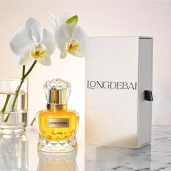 Luxury unique crown shape crimp glass perfume bottle 50ml 100ml with zamac acrylic cap