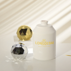 Wholesale matte black white round shape 30ml 50ml 100ml silver gold cap glass perfume bottle