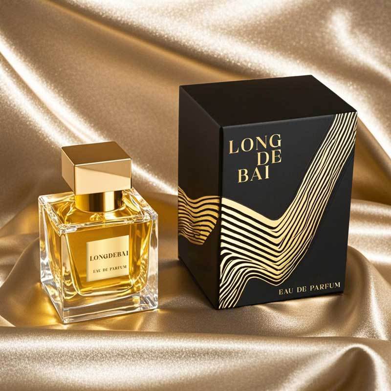 Luxury square transparent 30ml 50ml 100ml glass perfume spray bottles with custom luxury box